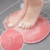 Reusable Wall Mounted Back Scraper Shower Scrub Silicone Bath Massage Pad Shower Foot Massager Scrubber Massage Pad Mat
